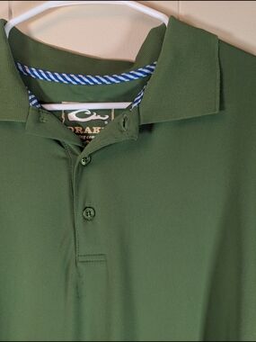 Drake Polo Shirt Men’s XL Green Performance Short Sleeve Golf Casual